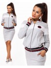 Костюм с юбкой в спортивном стиле 823402-04